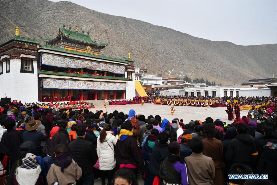 CHINA-GANSU-XIAHE-LABRANG MONASTERY-EXORCISM DANCE (CN)