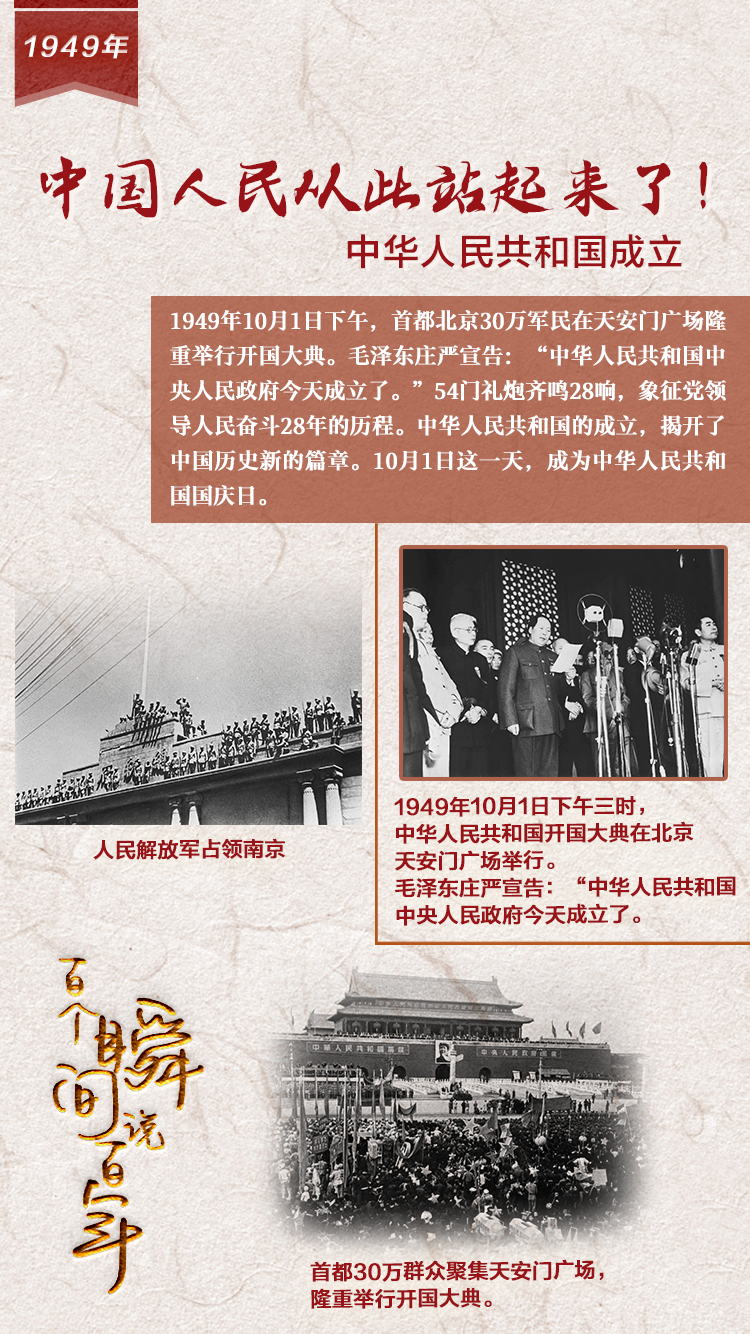 1949，中國(guó)人民從此站起來了！