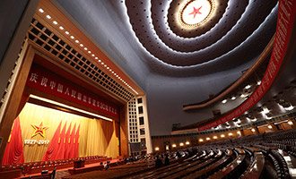 慶祝中國人民解放軍建軍90周年大會現場