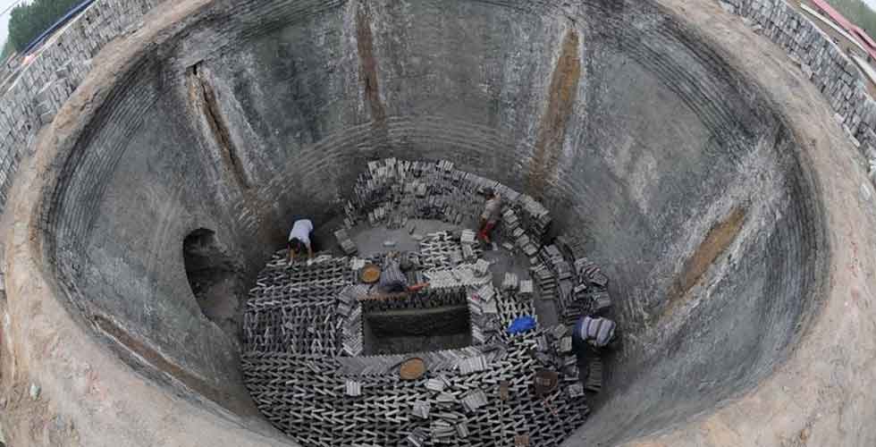 河北任丘：古建青磚傳承傳統燒制技藝(組圖)