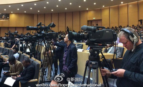 李克強即將在非盟總部發表演講，請柬&ldquo;一柬難求&rdquo;。圖片來源：&ldquo;新國際&rdquo;微博。