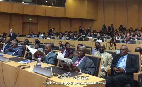 李克強即將在非盟總部發表演講，請柬&ldquo;一柬難求&rdquo;。圖片來源：&ldquo;新國際&rdquo;微博。