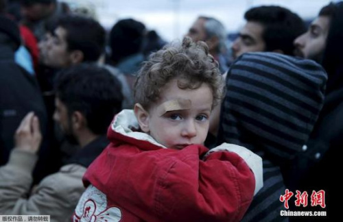 滯留希臘的難民。