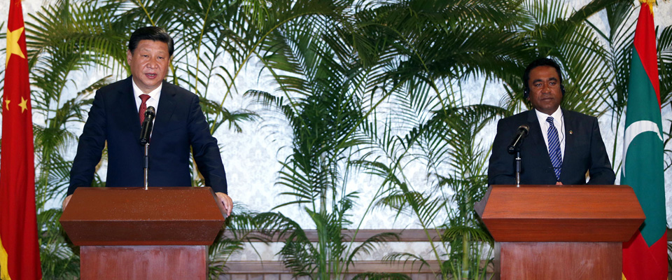 習近平與馬爾代夫總統亞明共同會見記者